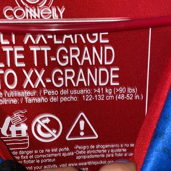 NWT!! CONNELLY PURE NEO LIFE JACKET VEST SIZE 2XL NWT 48"-52" CHEST Over 90 lbs - Picture 4 of 5